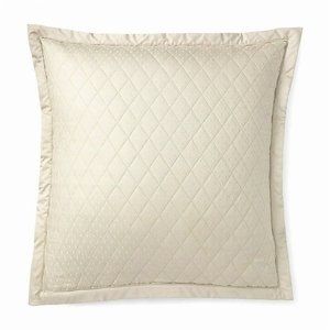 Ralph Lauren Bedford Quilted Jacquard Euro Sham Essex Cream